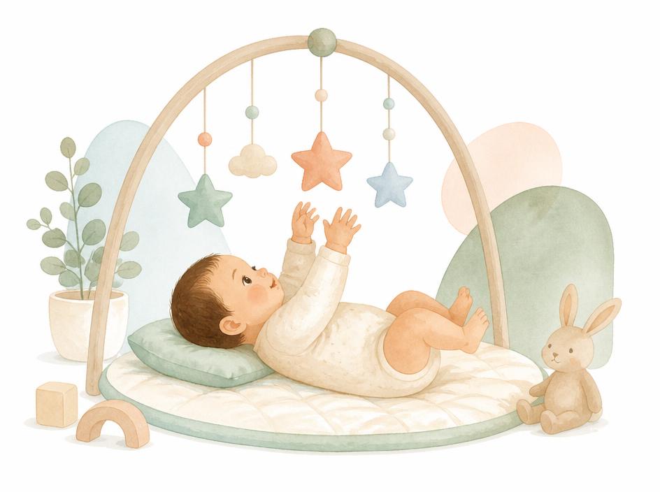 Baby development illustration